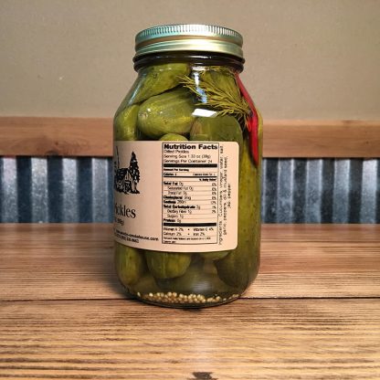 Dilled Pickles label