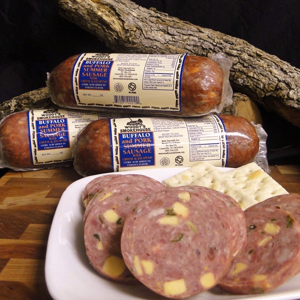 Buffalo Summer Sausage with Jalapeno and Cheese
