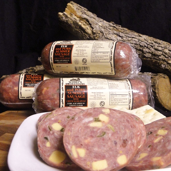 Elk Summer Sausage with Jalapeno and Cheese