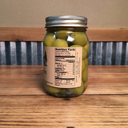 Lemon Stuffed Olives label